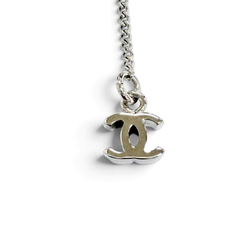 CC Logo Pendant Necklace Sterling Silver