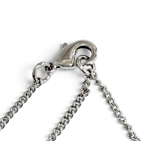 CC Logo Pendant Necklace Sterling Silver
