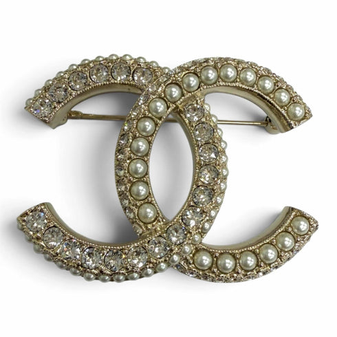 CC Logo Brooch Metal
