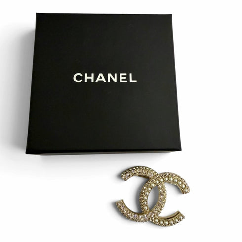 CC Logo Brooch Metal