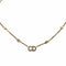 Pendant Necklace Gold with Eco Pearl and Rhinestone
