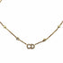 Pendant Necklace Gold with Eco Pearl and Rhinestone