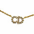 Pendant Necklace Gold with Eco Pearl and Rhinestone