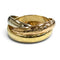 Vendome Louis Cartier Band Ring 18K Tricolor Gold