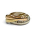 Vendome Louis Cartier Band Ring 18K Tricolor Gold