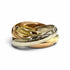 Vendome Louis Cartier Band Ring 18K Tricolor Gold