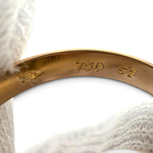 Vendome Louis Cartier Band Ring 18K Tricolor Gold