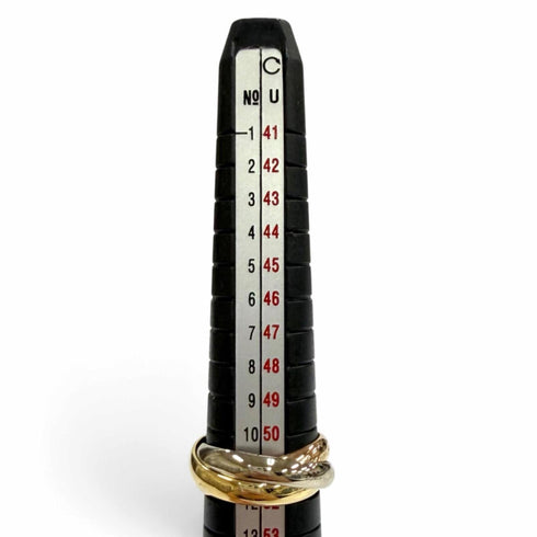 Vendome Louis Cartier Band Ring 18K Tricolor Gold