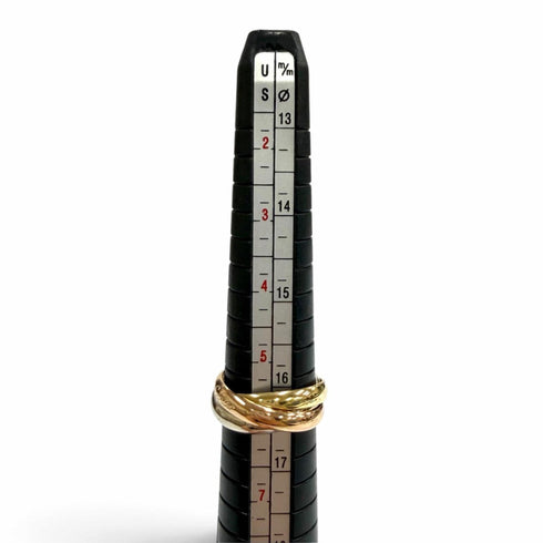 Vendome Louis Cartier Band Ring 18K Tricolor Gold
