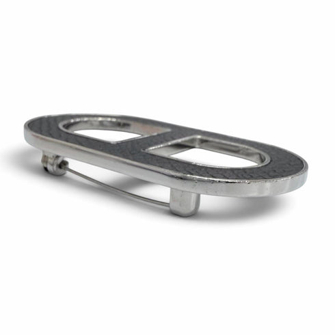 Brooch Leather and Silver