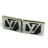 Wood and Silver Cufflinks Bracelet