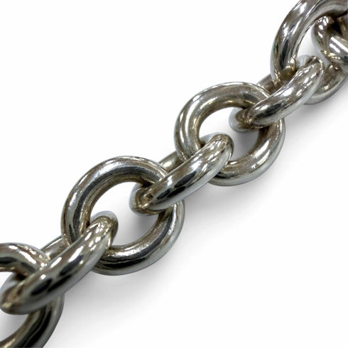 Round Link Necklace Sterling Silver