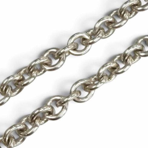 Oval Tag Choker Necklace Sterling Silver