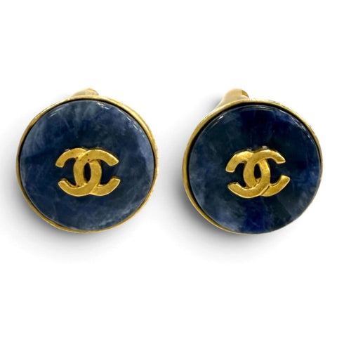 CC Logo Clip-On Earrings Gold-Tone Metal Gold-Tone Metal