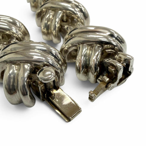 Vintage Signature Link X Motif Bracelet Sterling Silver