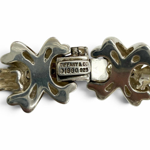 Vintage Signature Link X Motif Bracelet Sterling Silver