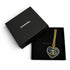 CC Logo Chain Heart Pendant Necklace Gold-Tone Metal