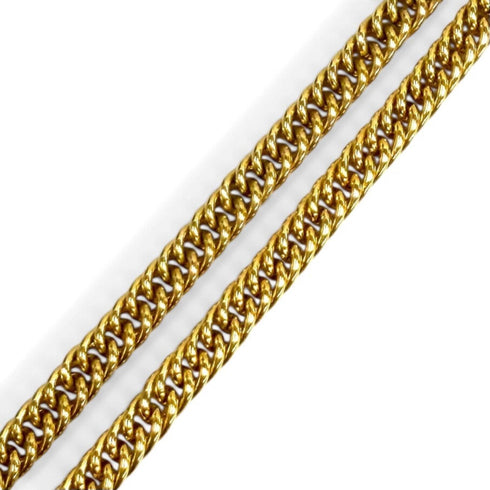 CC Logo Chain Heart Pendant Necklace Gold-Tone Metal