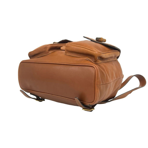 Vintage Bamboo Backpack Leather Medium