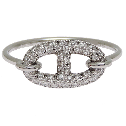 Ring 18K White Gold with Diamond Mini