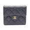 CC Compact Classic Flap Wallet Quilted Caviar
