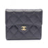 CC Compact Classic Flap Wallet Quilted Caviar