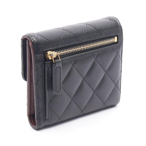 CC Compact Classic Flap Wallet Quilted Caviar