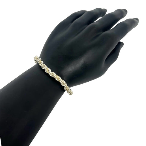 Vintage Bracelet Sterling Silver and 18K Yellow Gold