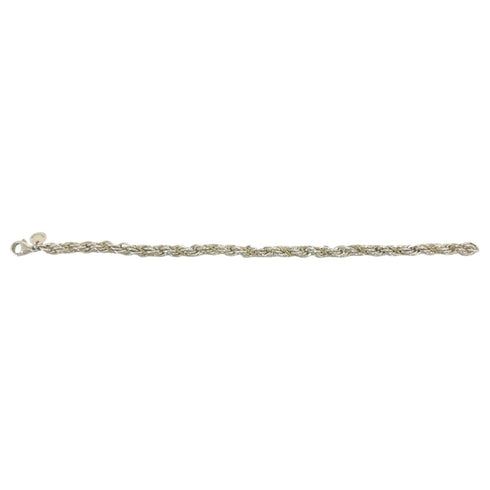 Vintage Bracelet Sterling Silver and 18K Yellow Gold