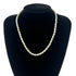 Vintage Twist Rope Pendant Necklace Sterling Silver and 18K Yellow Gold