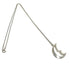 Vintage Crescent Moon Pendant Necklace Sterling Silver