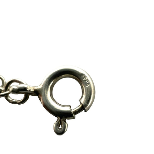 Vintage Crescent Moon Pendant Necklace Sterling Silver