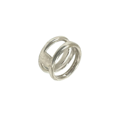 Vintage Diagonal Ring Sterling Silver