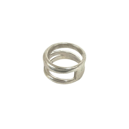 Vintage Diagonal Ring Sterling Silver
