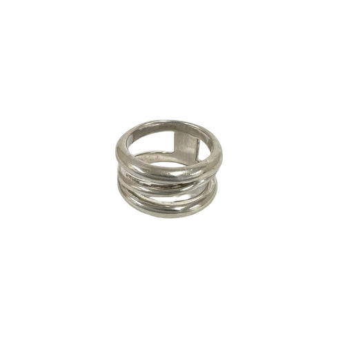 Vintage Diagonal Ring Sterling Silver