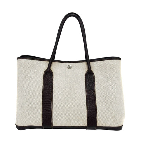 Garden Party Tote Toile and Leather 36