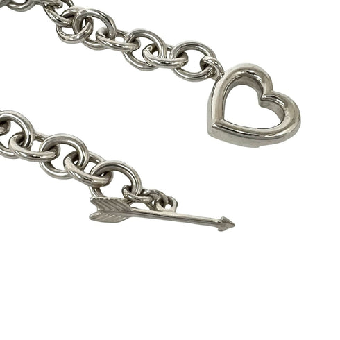 Vintage Heart Arrow Bracelet Sterling Silver
