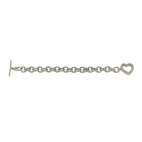 Vintage Heart Arrow Bracelet Sterling Silver
