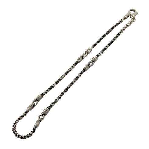 Vintage Chain Pendant Necklace Sterling Silver