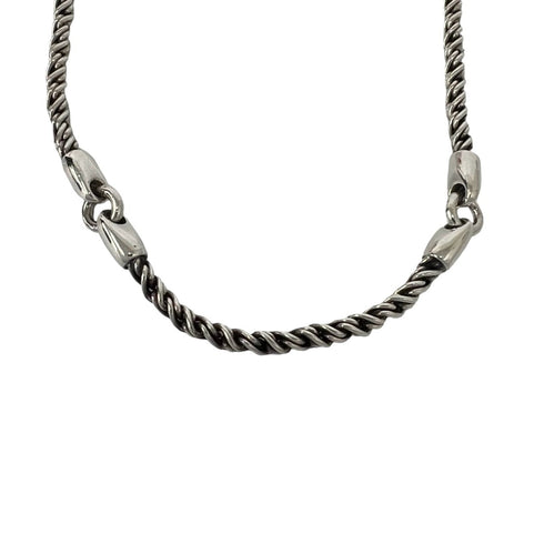 Vintage Chain Pendant Necklace Sterling Silver