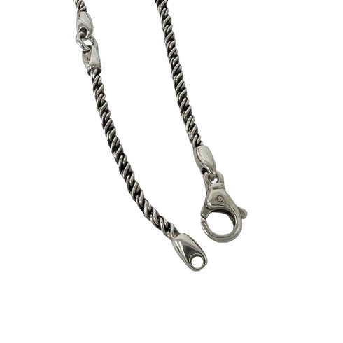 Vintage Chain Pendant Necklace Sterling Silver
