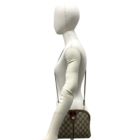 Vintage Web Crossbody Bag GG Coated Canvas Small