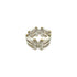 Vintage Gate Ring Sterling Silver and 18K Yellow Gold