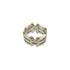 Vintage Gate Ring Sterling Silver and 18K Yellow Gold