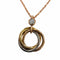 Trinity Pendant Necklace 18K Tricolor Gold