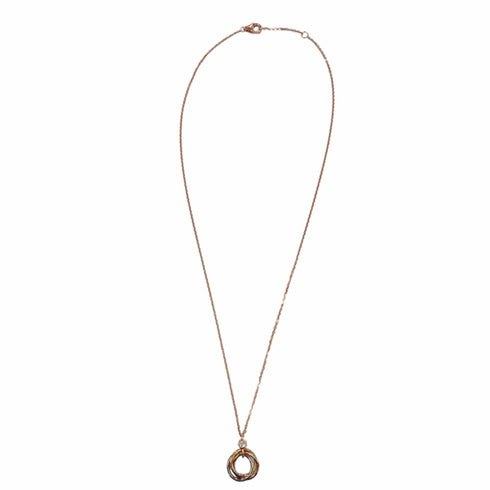 Trinity Pendant Necklace 18K Tricolor Gold