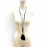 Vintage Clochette Charm Pendant Necklace Leather Black Silver Hardware Vintage Margiela Era C Stamp