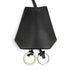 Vintage Clochette Charm Pendant Necklace Leather Black Silver Hardware Vintage Margiela Era C Stamp