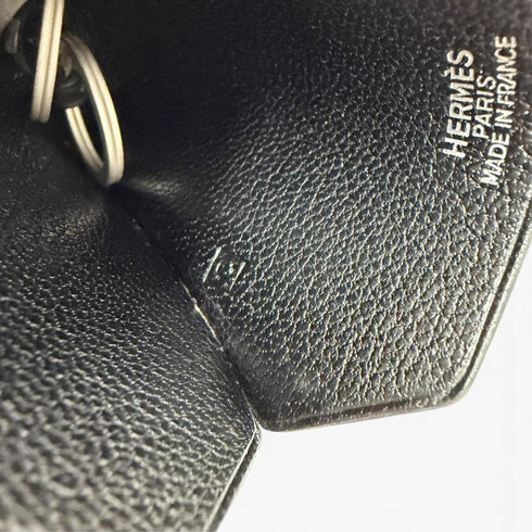 Vintage Clochette Charm Pendant Necklace Leather Black Silver Hardware Vintage Margiela Era C Stamp