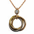 Trinity Pendant Necklace 18K Tricolor Gold